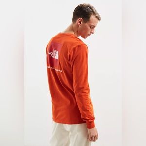 Brand new w tags… The North Face long sleeve orange T w red box NF logo